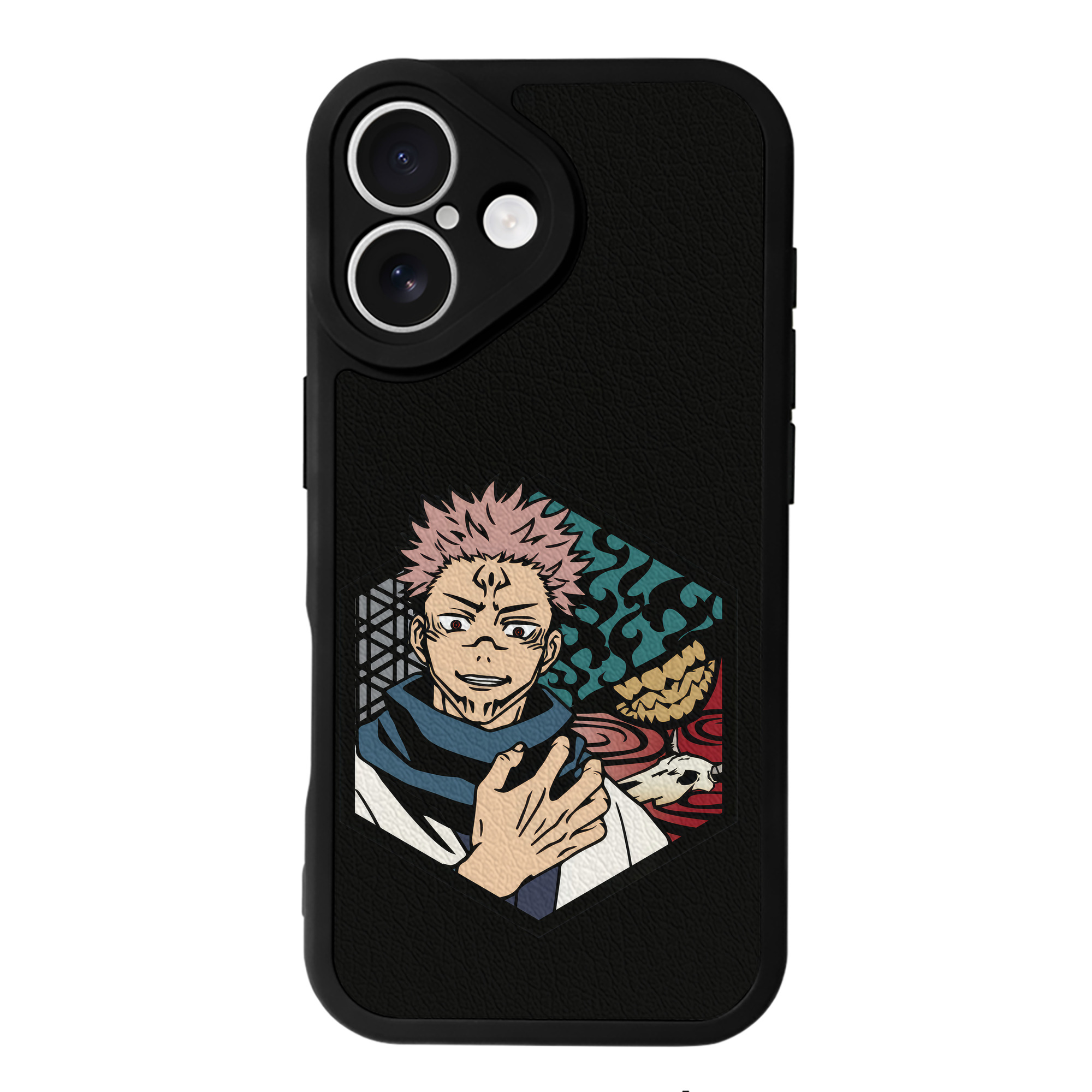 （画像用） 呪術廻戦 Jujutsu Kaisen 【iPhone 16シリーズ対応】シリコンスマホケース（レザー調） 材質：シリコン